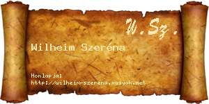 Wilheim Szeréna névjegykártya