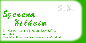 szerena wilheim business card